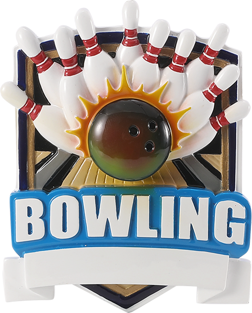Bowling Shield Personalized Ornament
