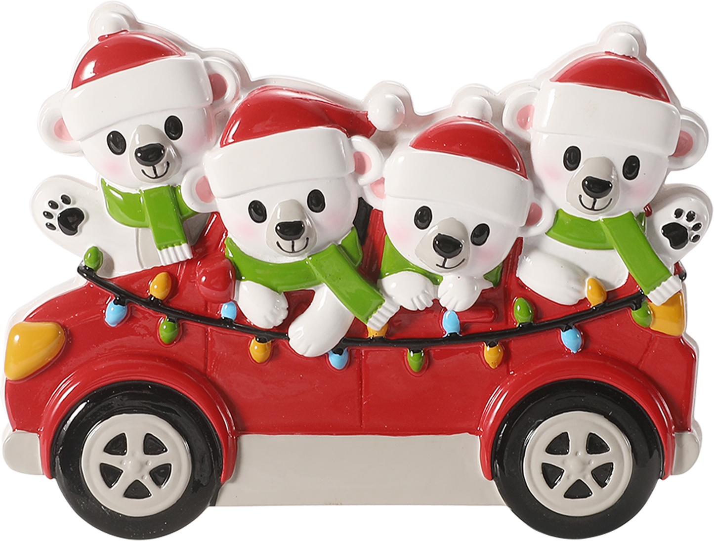 Polar Bears in Car: Family of Four