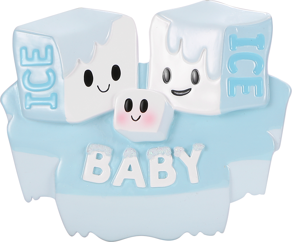 Ice Ice Baby Expecting Personalized Ornament