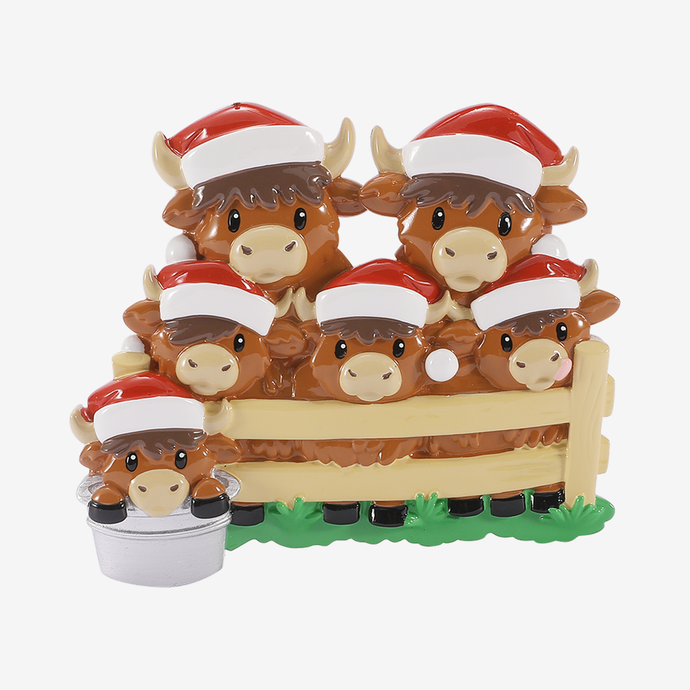 Highland Cow - Family of Six