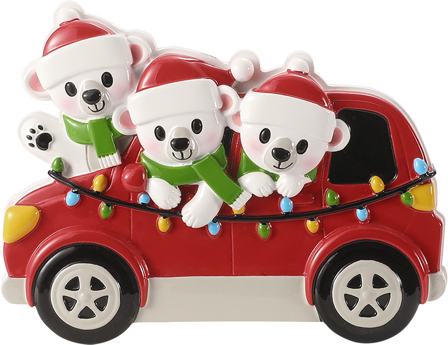 Polar Bears in Car: Family of Three