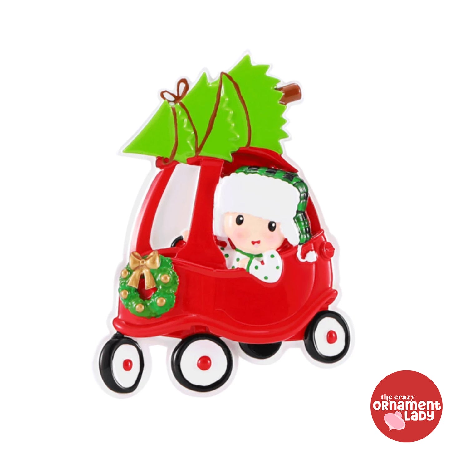 Red Toy Car Ornament