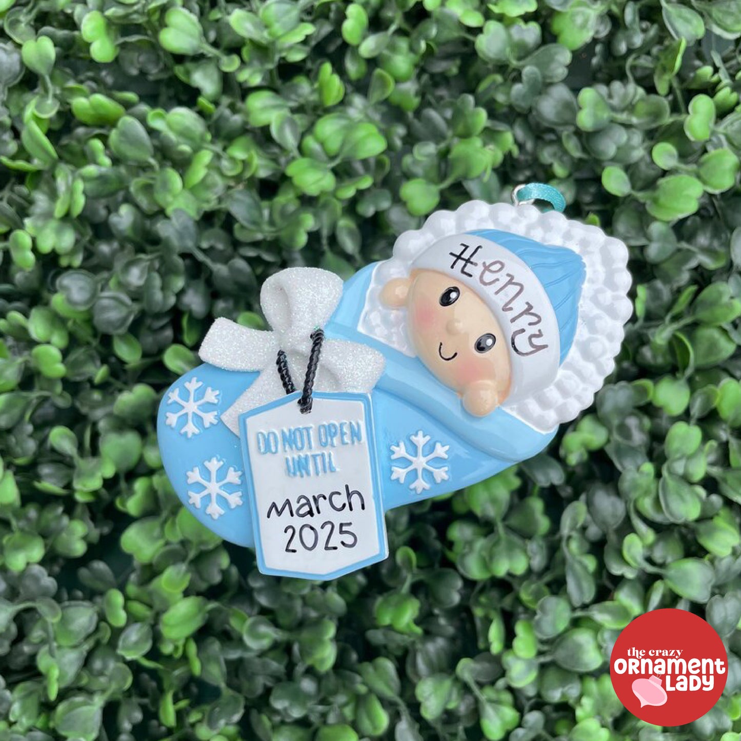 Do Not Open Until... Blue Baby's First Christmas Ornament