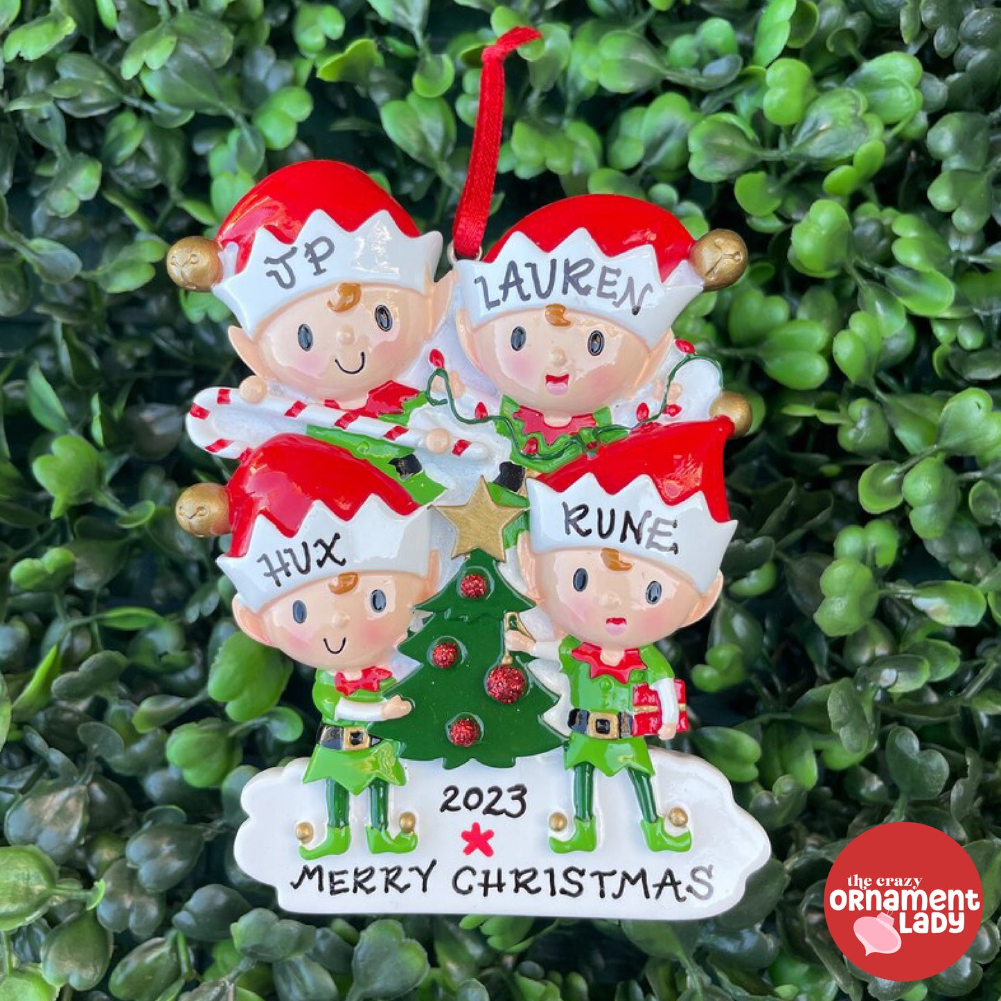 Elves Ornament - Family of Four