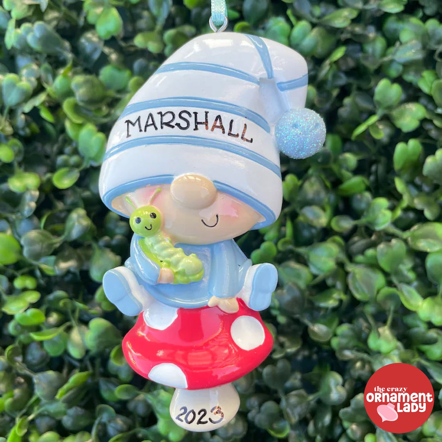 Blue Baby Gnome Ornament