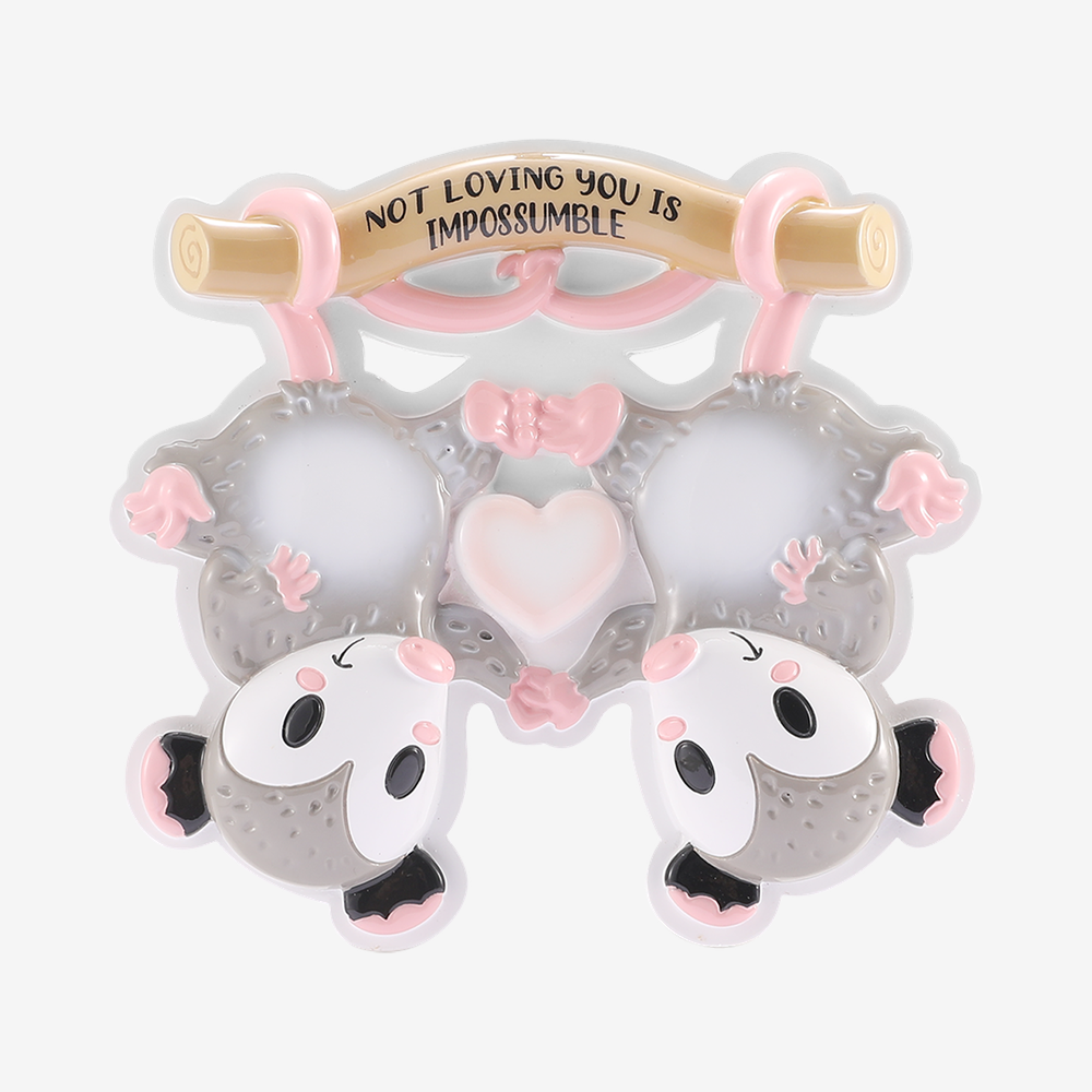 Opossum Couple Ornament