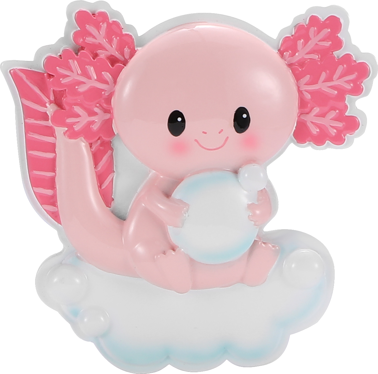 Axolotl Personalized Ornament: Pink