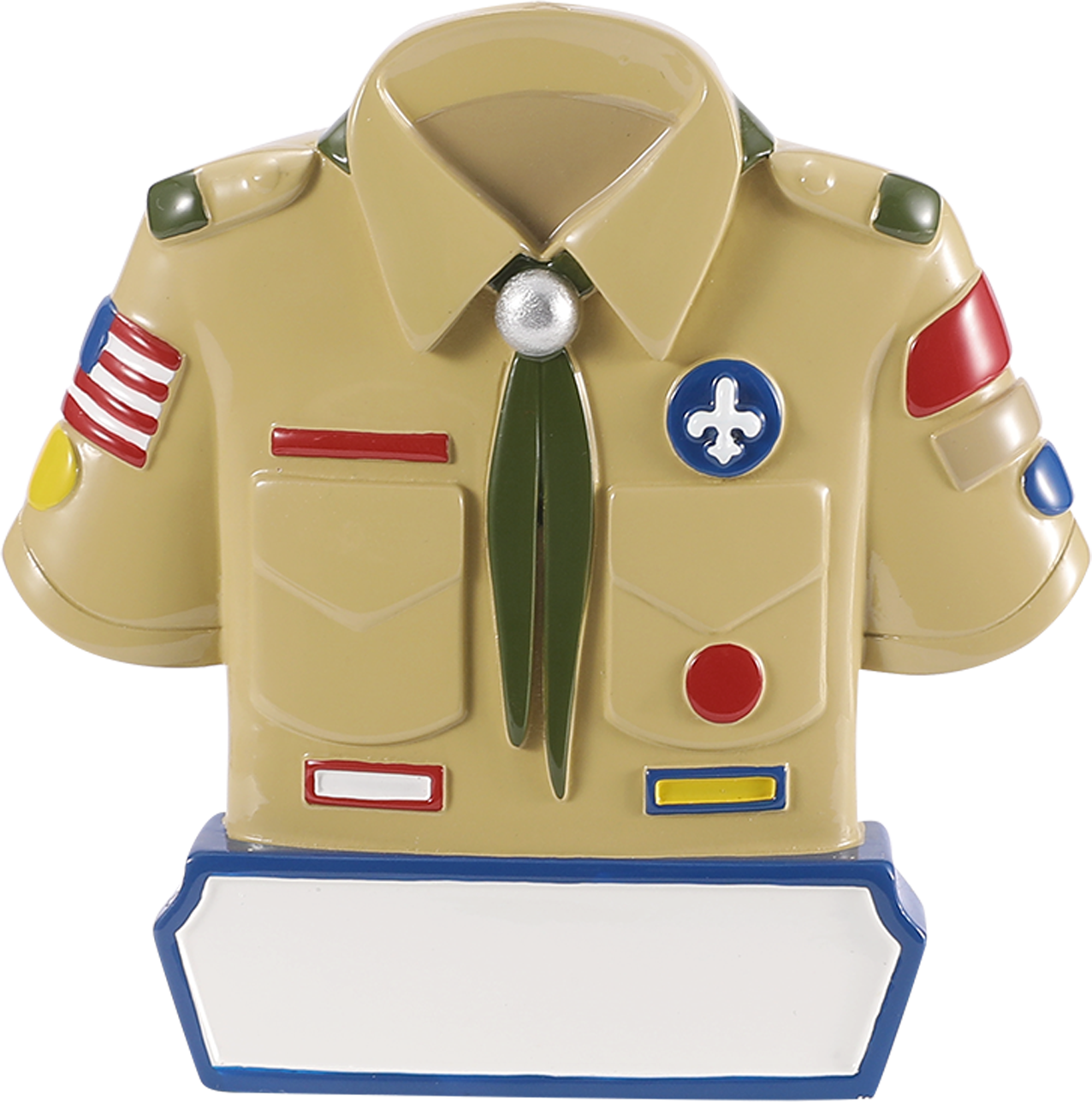 Scouting Uniform Personalized Ornament: Brown