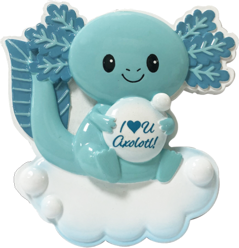 Blue Axolotl Ornament