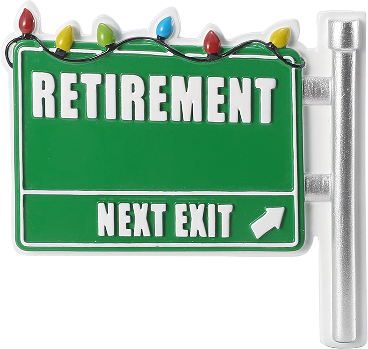 Retirement Road Sign Personalized Ornament