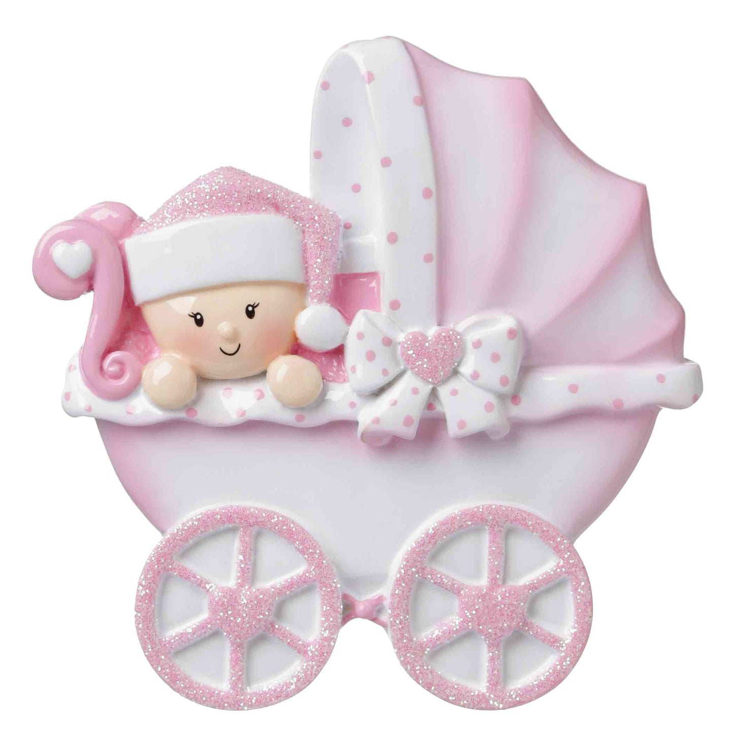 Baby in Pink Carriage Ornament