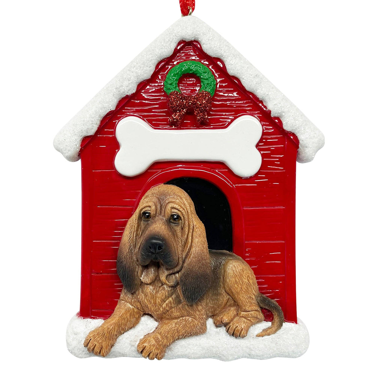 Bloodhound Doghouse Ornament