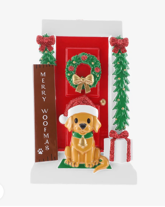 Merry Woofmas Door Ornament