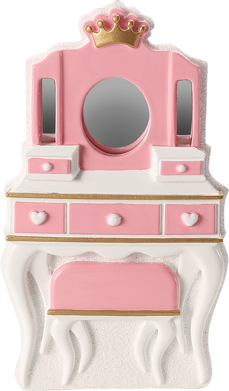 Pink Princess Vanity Personalized Ornament