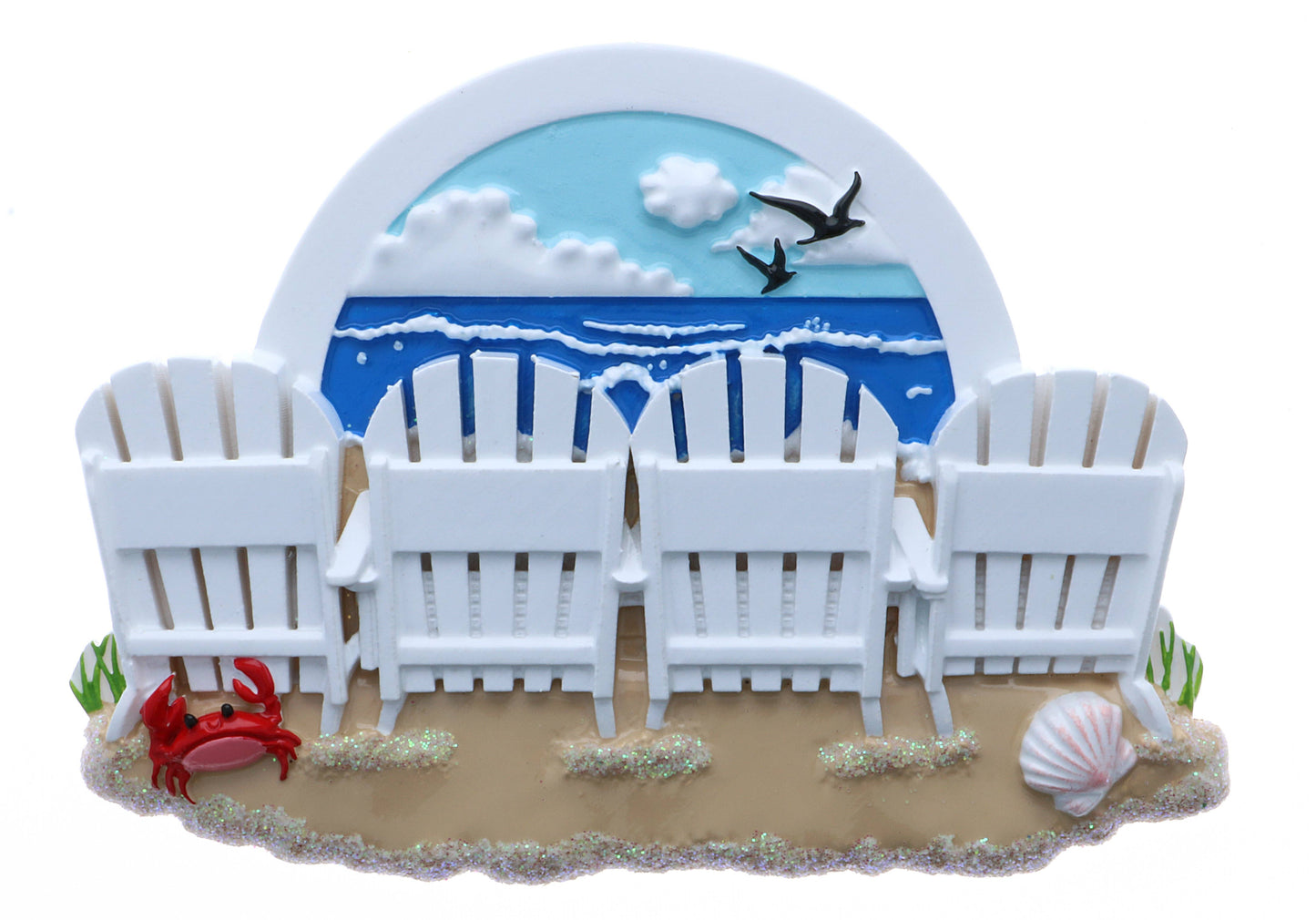 Beach Chair Ornament - Family of Four