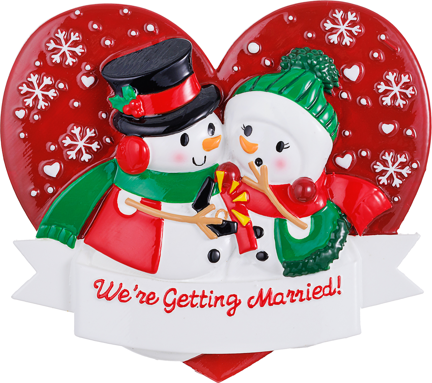 Snowman Engagement Ornament