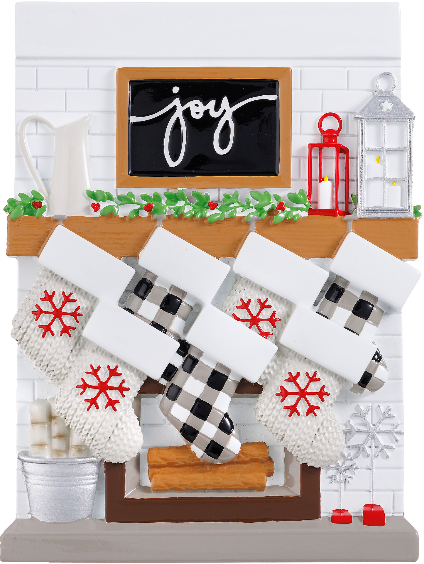 Fireplace Mantle Ornament - Family of Seven