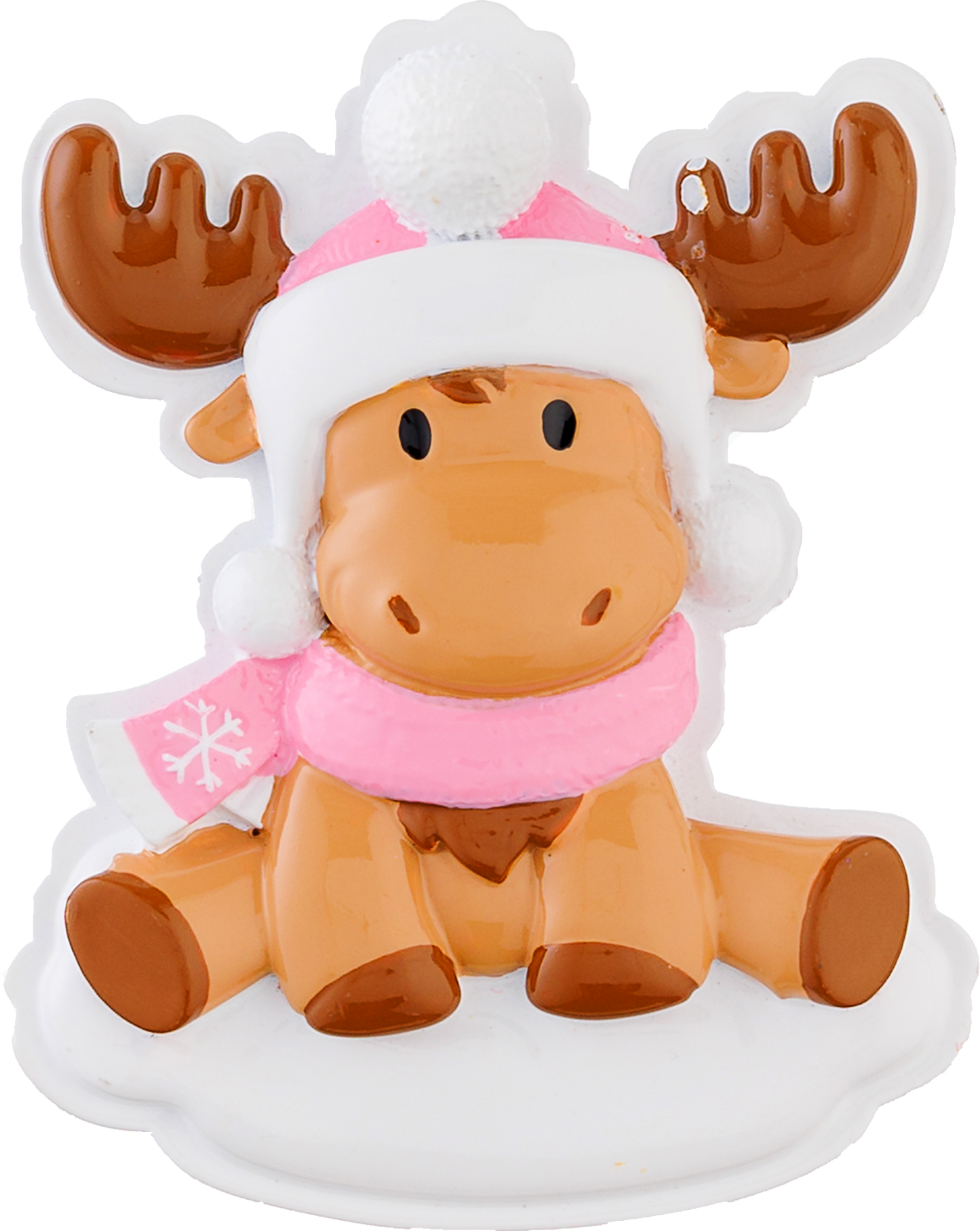 Baby Moose Pink Ornament