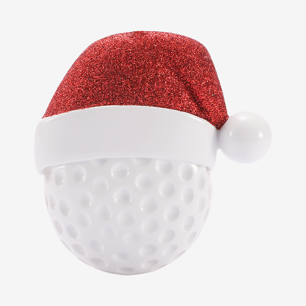 Golf ball with Santa Hat Ornament