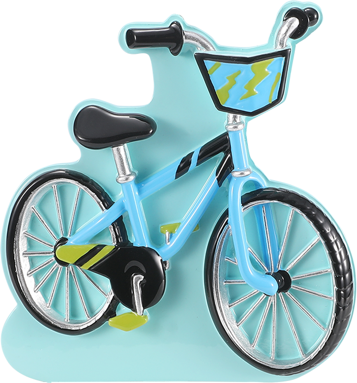 Kid's First Bike Personalized Ornament: Blue