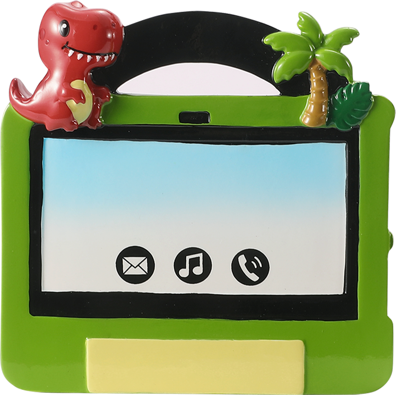 Kid's iPad Personalized Ornament: Black & Green