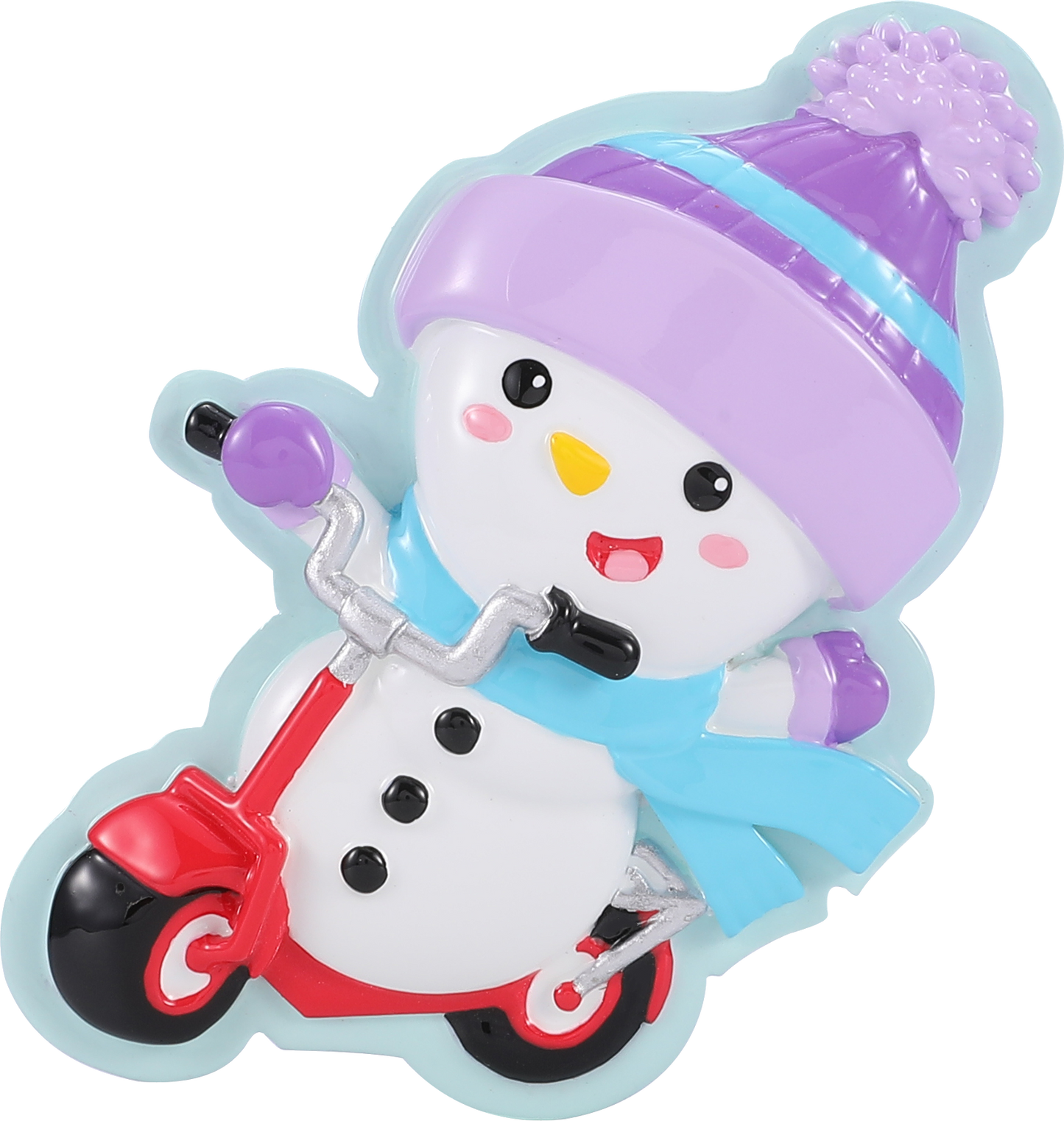 Baby Snowman on Scooter Personalized Ornament