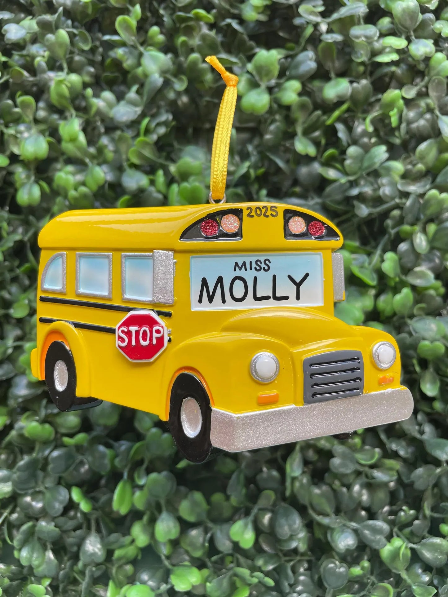 School Bus Personalized Ornament
