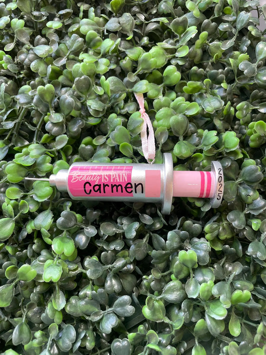 Botox Beauty is Pain Personalized Ornament