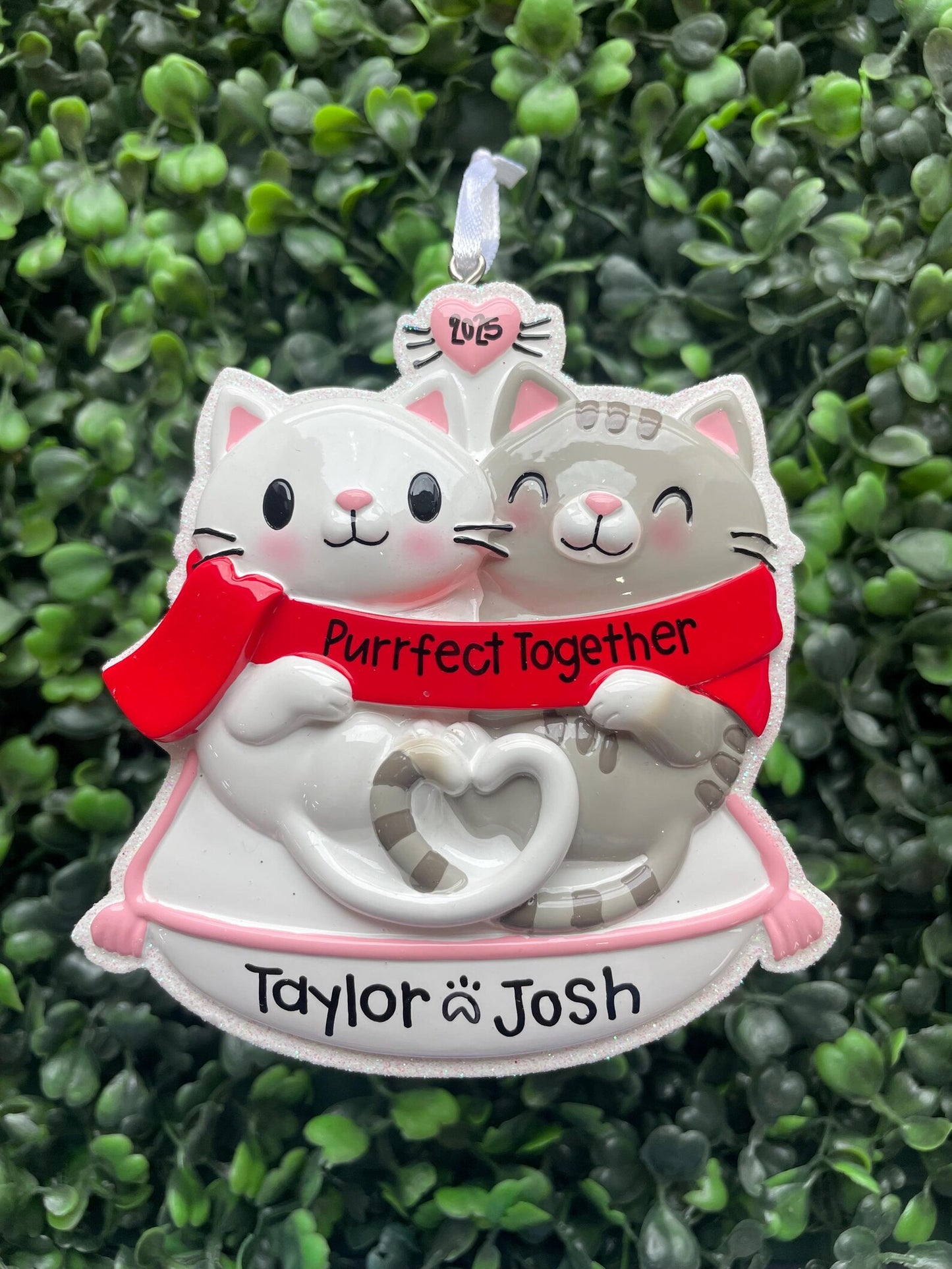 Cat Couple Personalized Ornament