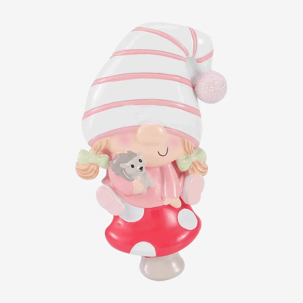 Pink Baby Gnome Ornament