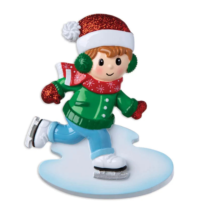 Ice Skater Boy Ornament