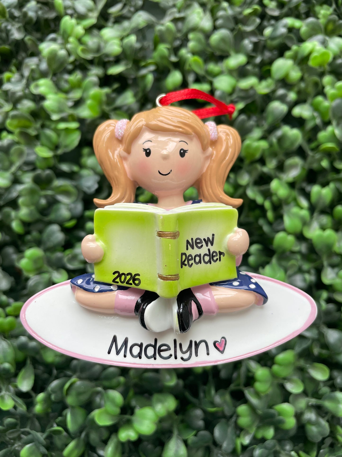 Girl Reading Ornament