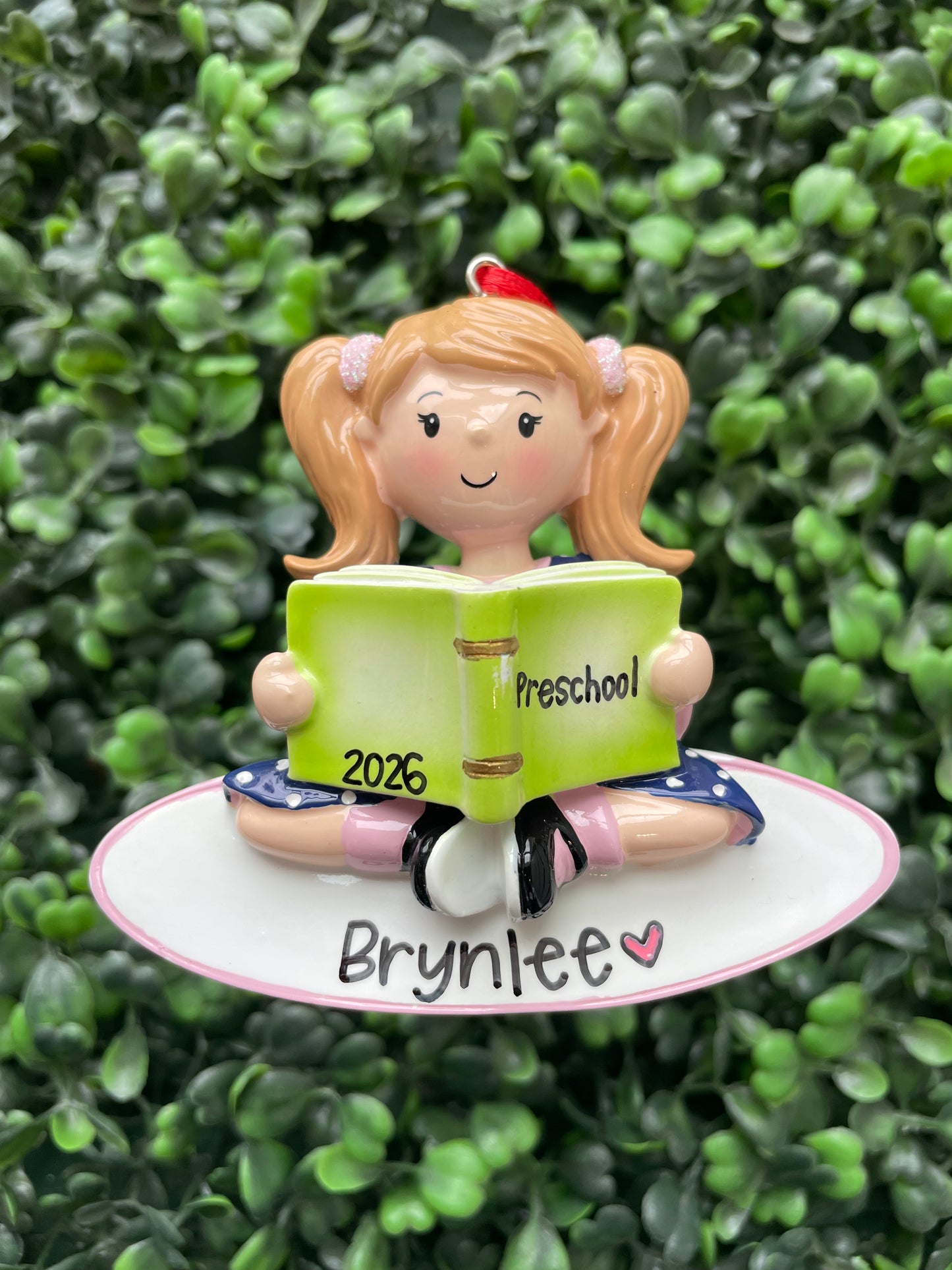 Girl Reading Ornament