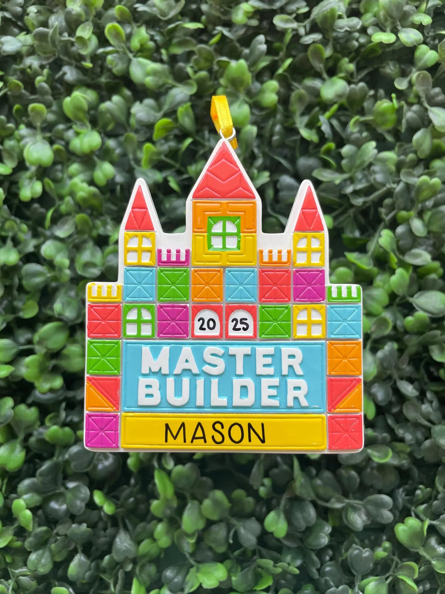 Master Builder Tile Castle Personalized Ornament