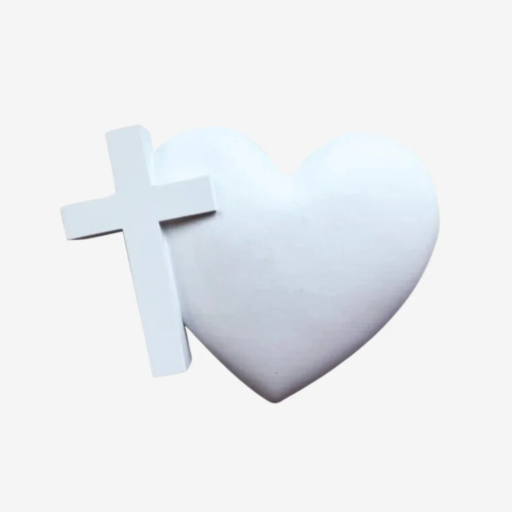 Cross and Heart Ornament