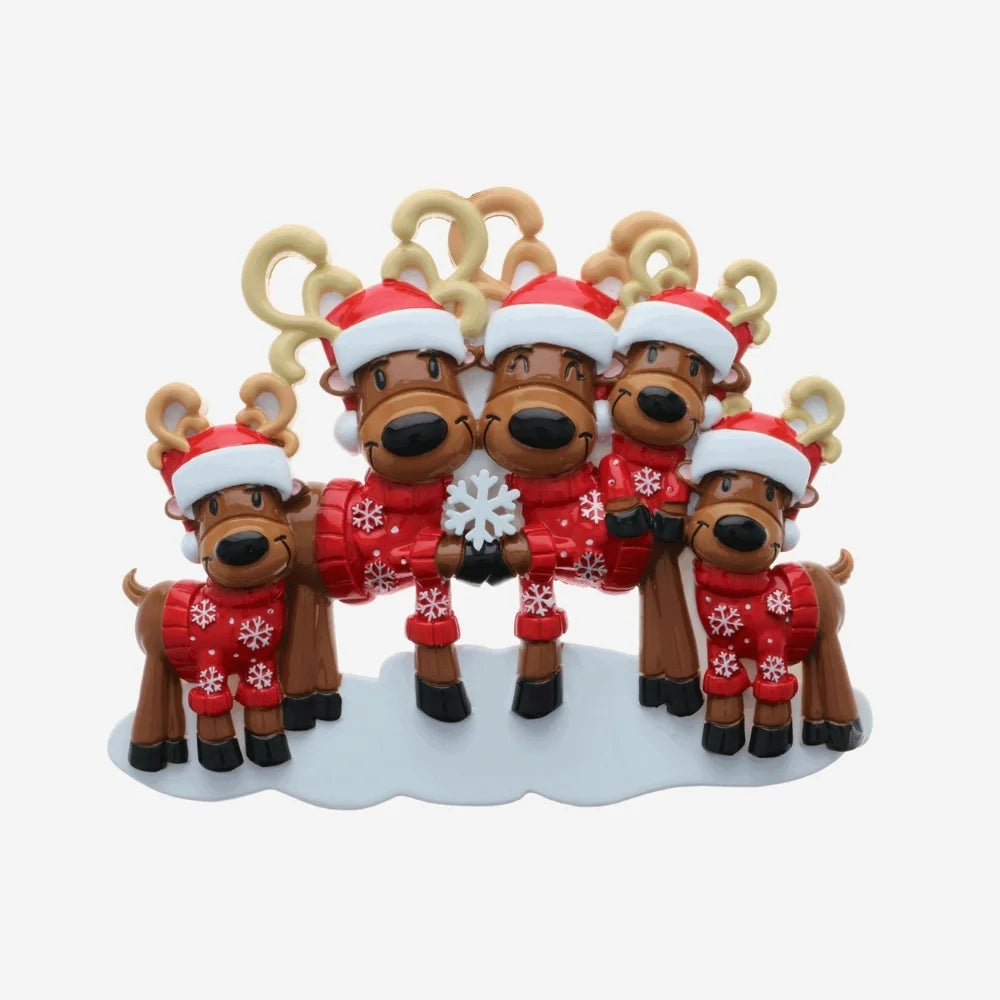 Reindeer in Sweaters - Family of Five