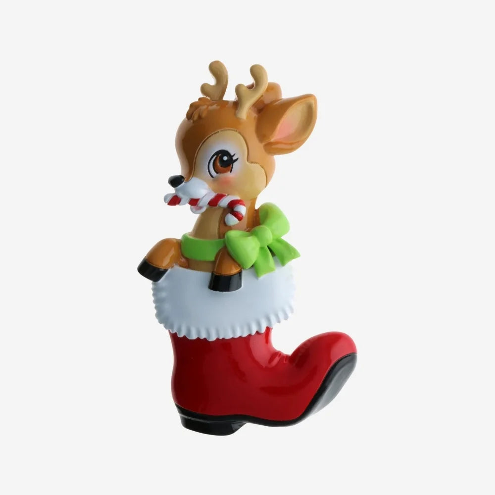 Reindeer in Red Boot Ornament