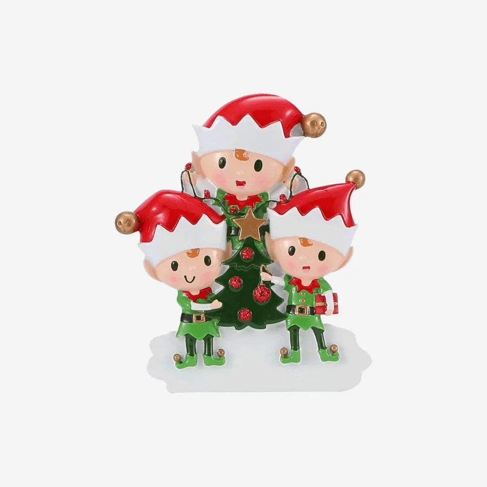 Elves Ornament - Family of Three