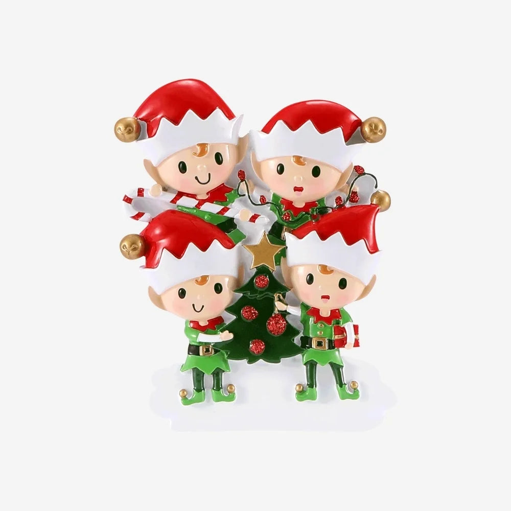 Elves Ornament - Family of Four