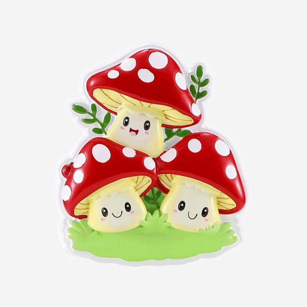 Mushroom Ornament - Family of Three