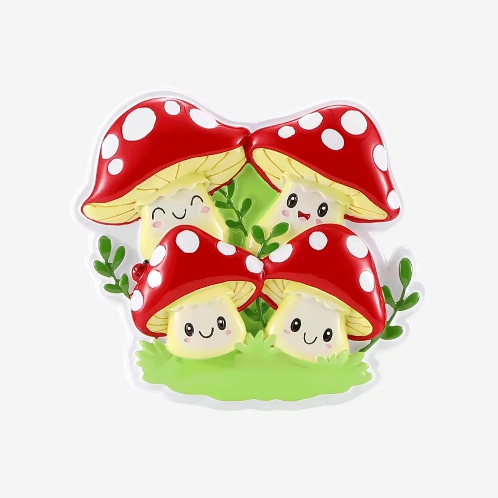 Mushroom Ornament - Family of Four