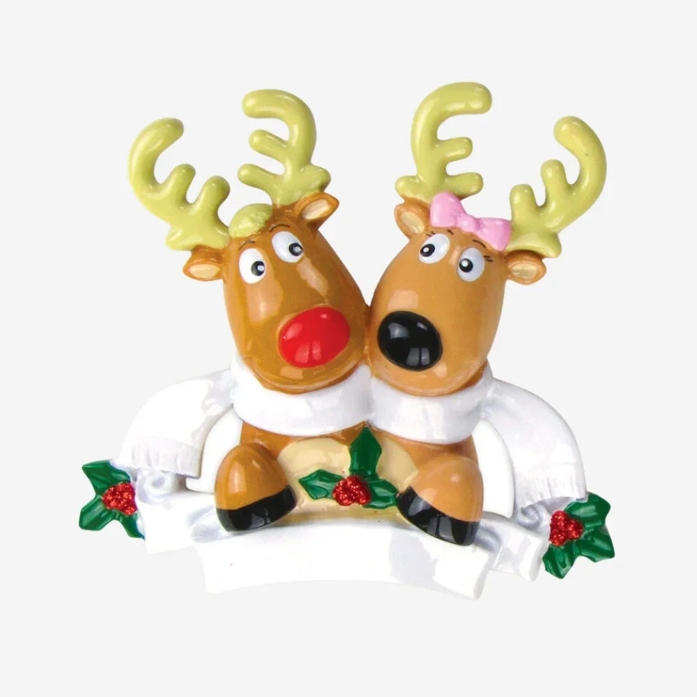 Reindeer Couple Ornament