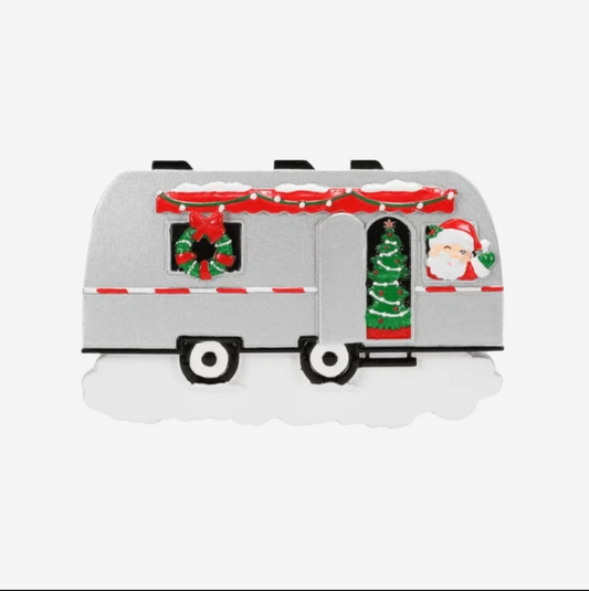 Holiday Airstream Camper Ornament