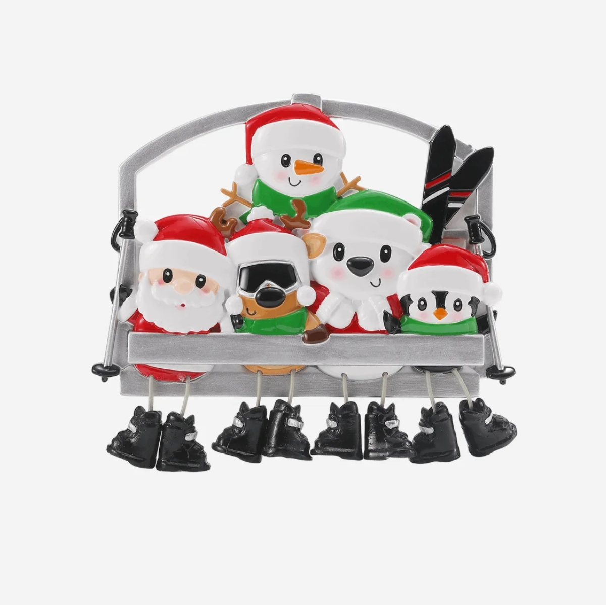 Ski Lift Ornament - Family of Five