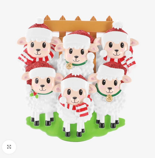Sheep Ornament - Family of Six