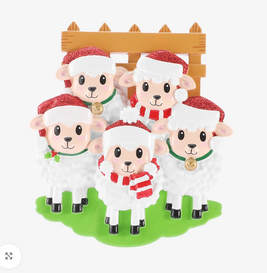 Sheep Ornament - Family of Five