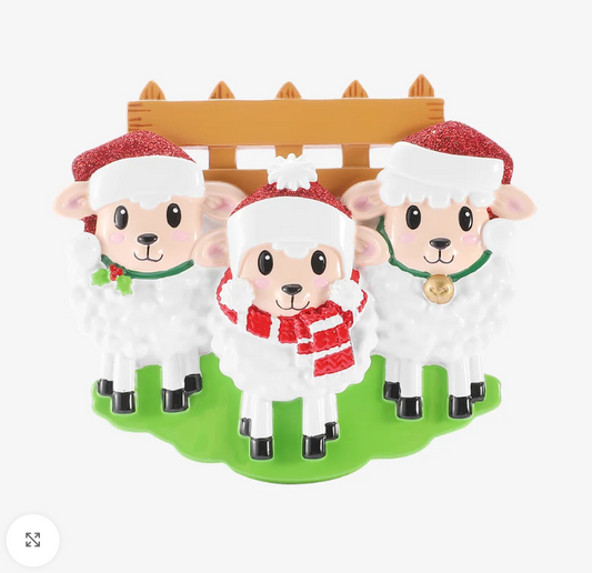 Sheep Ornament - Family of Three