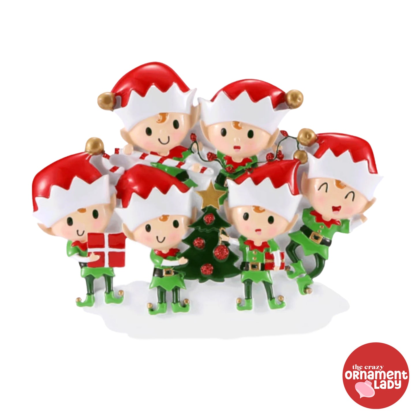 Elves Ornament - Family of Six