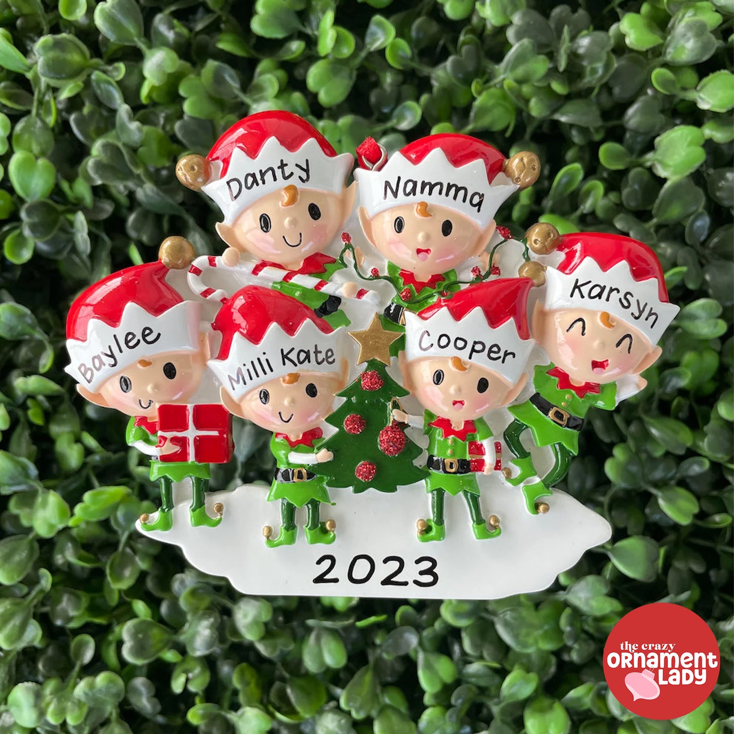 Elves Ornament - Family of Six