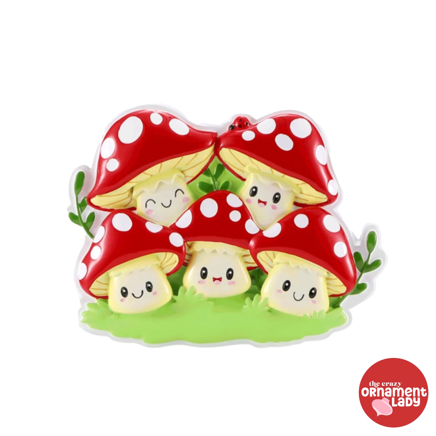 Mushroom Ornament - Family of Five